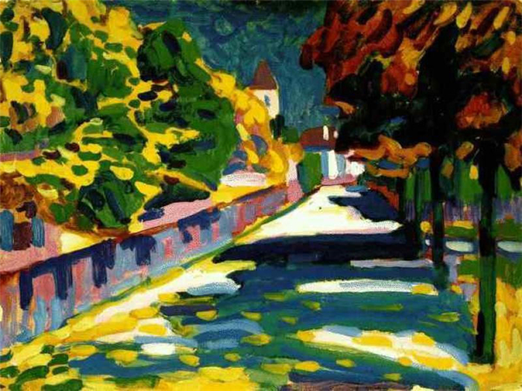 Autumn in Bavaria 1908 Wassily Kandinsky Oil Painting